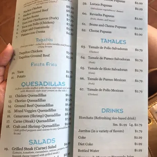 Part of the menu