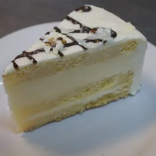 a piece of cake on a plate