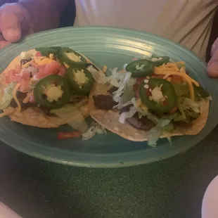 Excellent portions.  Top shelf margaritas are well worth it all.   Great staff