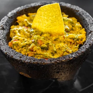 a bowl of guacamole