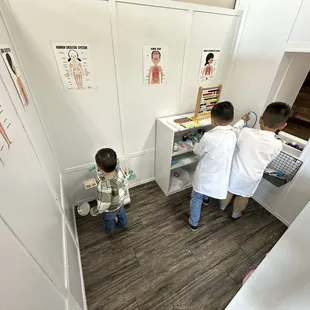 They have a little hospital where the kids can dress up