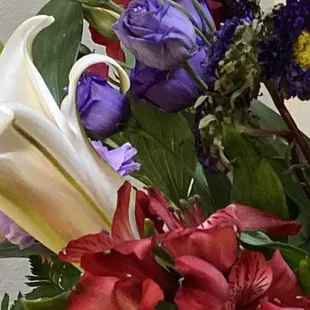 Look at this half alive flowers and half dead ones,