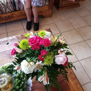 What she actually got. Hers was actually decent but still not what the picture looked like.