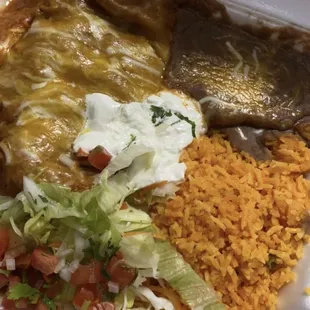 mexican food in a styrofoam container