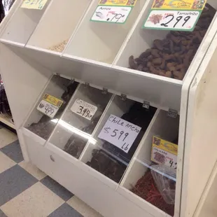 a display of food in a grocery store