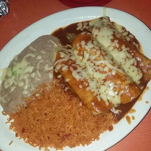 Enchiladas Tapatia - Dinner Portion.  Was Good, Not Great.