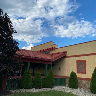 the front of the restaurant