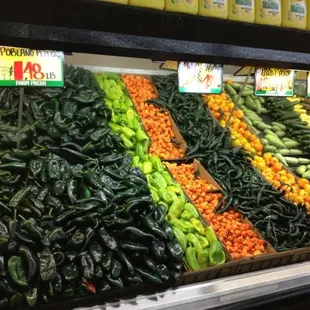 great selection of peppers