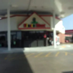 Out of focus storefront