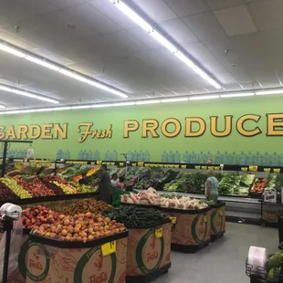 the produce section of a grocery store