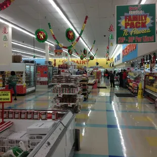 the inside of a grocery store
