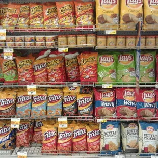 Every spicy chip variety. Doritos got it's own shelf (not pictured).