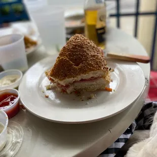 Muffuletta at the French market New Orleans