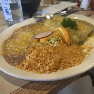 #14 DOS ENCHILADAS VERDES