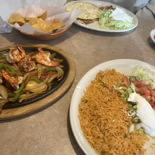 Shrimp Fajitas Chicken quesadilla