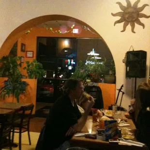 Dim but welcoming atmosphere. . .