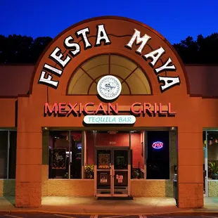 the front of the restaurant