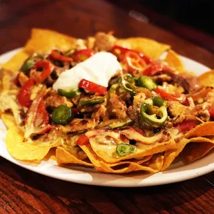 a plate of nachos