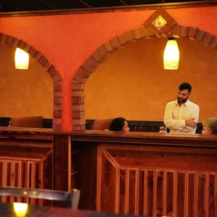 a man at the counter