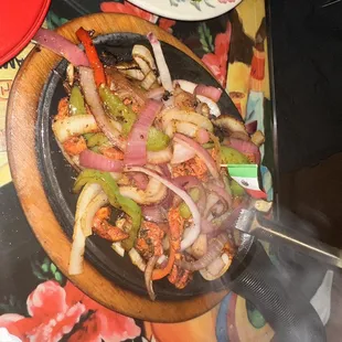 Chicken fajitas