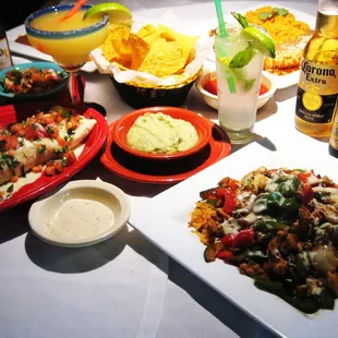  a variety of mexican food