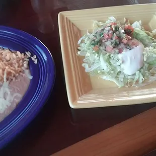 Salad with Chile Relleno dinner