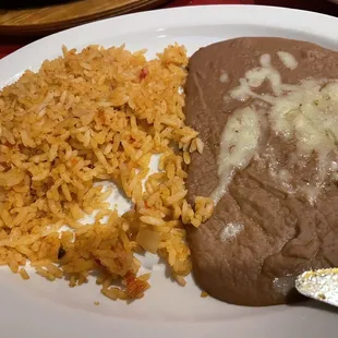Rice and refried beans