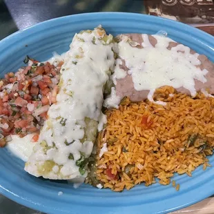 Burrito with salsa verde