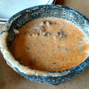 Queso with chorizo...was runny but tasty!