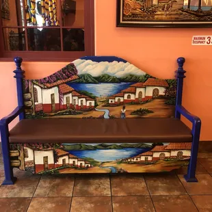 a painted bench