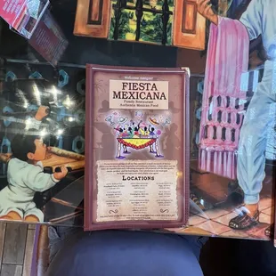 Menu full of pictures of there dishes