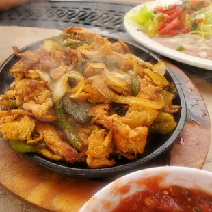 Chicken Fajitas.   They were so so good.