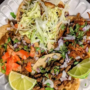 Tacos- shrimp, beef, crispy pork and buche