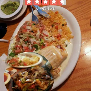 a plate of mexican food