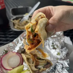 Pastor taco corn tortilla