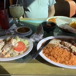 Special dinner and tomatillo salsa