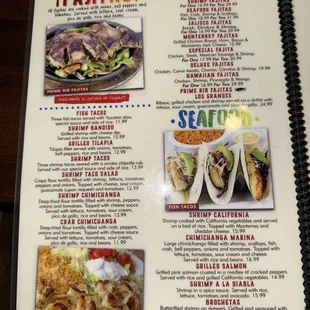tacos, menu