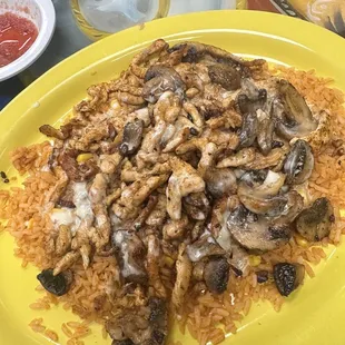 Arrioz con pollo add mushroom
