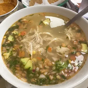 Sopa con pollo