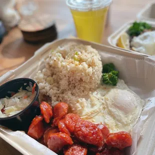 Longsilog with garlic rice