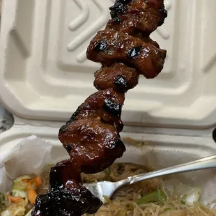 BBQ pork skewer