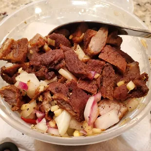 Crispy pork kilawin