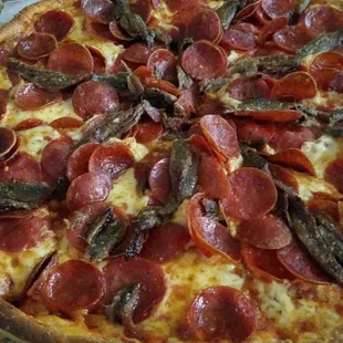 Double pep and anchovies