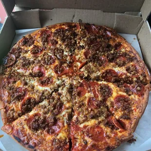 a pizza in a box