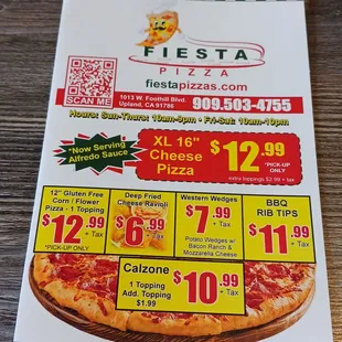 Menu cover