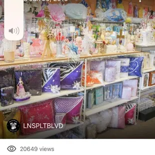 Quinceañera bibles, pillows, albums, dolls