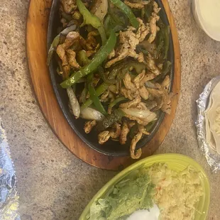 Chicken fajitas (no tomatoes)