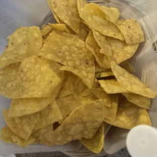 a bowl of tortilla and chips