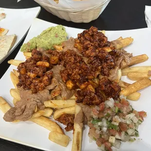 Vegan Kearny, Asada fries with beans