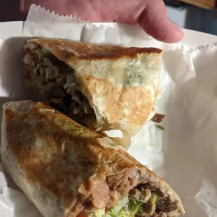 Steak burrito.